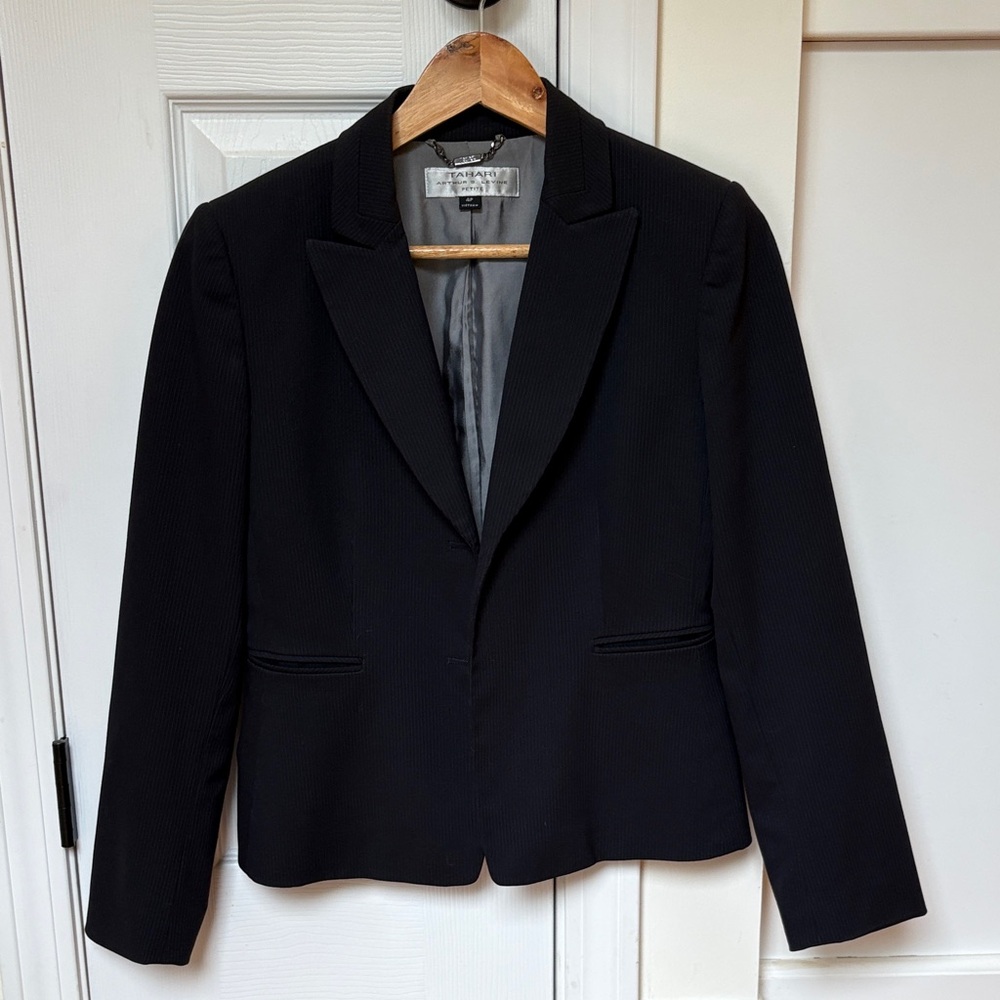 Women's Navy Light Pinstripe Blazer